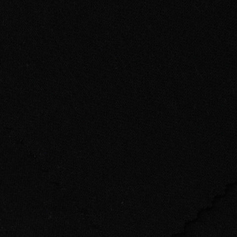 Polyester Viscose Stretch Scuba Knit Fabric, 449 gsm — Black