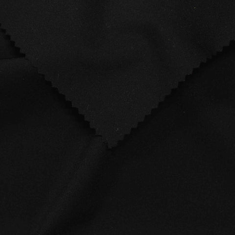 Nylon Stretch Ponte Knit Fabric, 180 gsm — Black