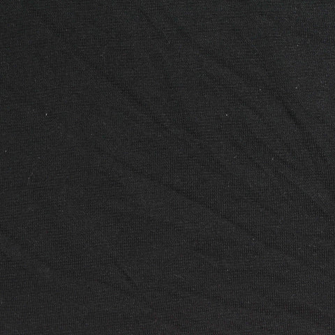 Polyester Acrylic Blend Stretch Jersey Knit Fabric, 120 gsm, 176 cm — Black