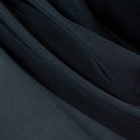 Polyester Stretch Warp Knit Fabric, 221 gsm, 160 cm — Black