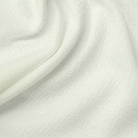 100% Polyester Piqué Knit Fabric, 176 gsm, 166 cm — White