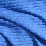 Polyester Viscose Stretch Rib Knit Fabric, 283 gsm, 123 cm — Blue — photo 3