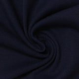 Cotton Polyester Stretch Rib Knit Fabric, 320 gsm, 152 cm — Navy — photo 3
