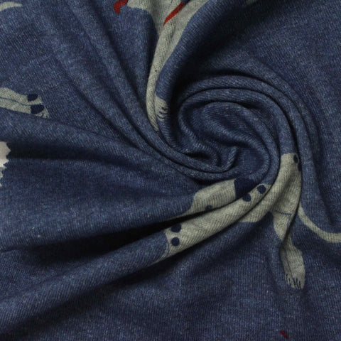 Light Grey Dog Rib Knit, Cotton