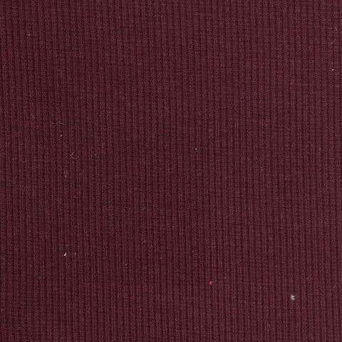 Cotton Polyester Stretch Rib Knit Fabric, 400 gsm, 135 cm — Red