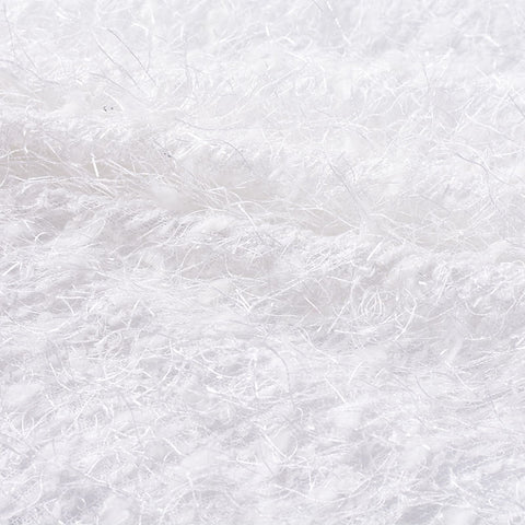 White Abstract Chunky Knit, Polyester
