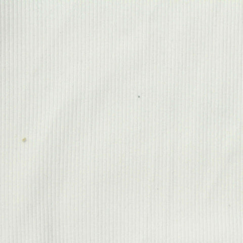 Cotton Modal Stretch Rib Knit Fabric, 330 gsm, 150 cm — White