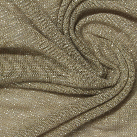 Beige Marl Jersey Knit, Poly-Viscose