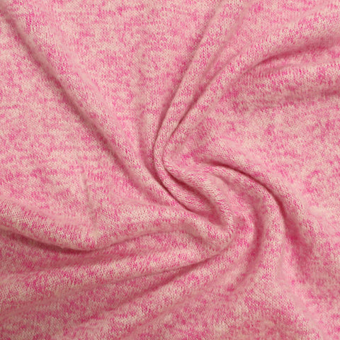 Pink Marl Chunky Knit, 190 gsm, 160 cm