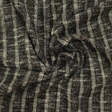 Black Marled-Stripe Rib Knit, Poly-Viscose — photo 3