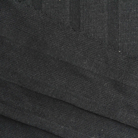 Polyester Viscose Rib Knit Fabric, 170 gsm, 175 cm — Black