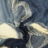 Dark Blue Abstract Jacquard, Poly-Viscose — photo 3