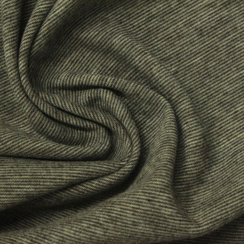 Muted Green Horizontal-Stripe Velvet, Poly-Viscose