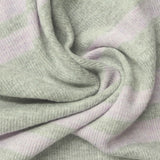 Light Green Horizontal-Stripe Chunky Knit, Viscose-Poly — photo 3