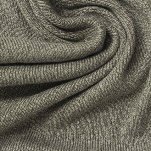 Polyester Stretch Rib Knit Fabric, 380 gsm, 180 cm — Khaki