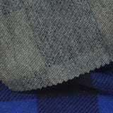 Blue Check Interlock Knit, Polyester — photo 3