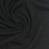 Modal Stretch Rib Knit Fabric, 240 gsm, 109 cm — Black — photo 3