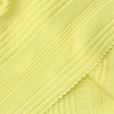 Slub Cotton Viscose Stretch Rib Knit Fabric, 200 gsm, 150 cm — Yellow — photo 3