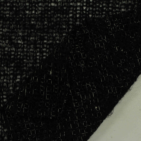 Acrylic Chunky Knit Fabric, 145 gsm, 155 cm — Black
