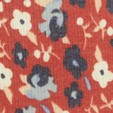 Cream Floral Rib Knit, Poly-Viscose — photo 3