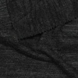 Heather Slub Acrylic Jersey Knit Fabric, 210 gsm — Black — photo 3