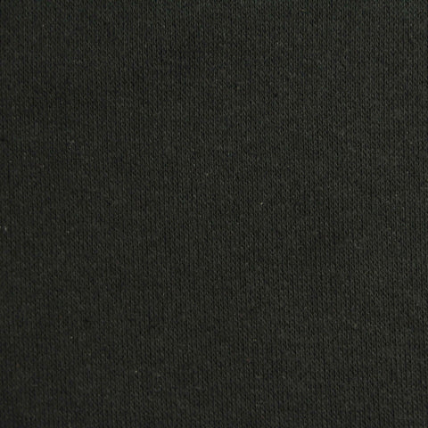 Cotton Polyester French Terry Fabric, 240 gsm, 173 cm — Black