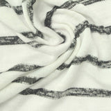 Dark Grey Horizontal-Stripe Chunky Knit, Viscose-Poly — photo 3