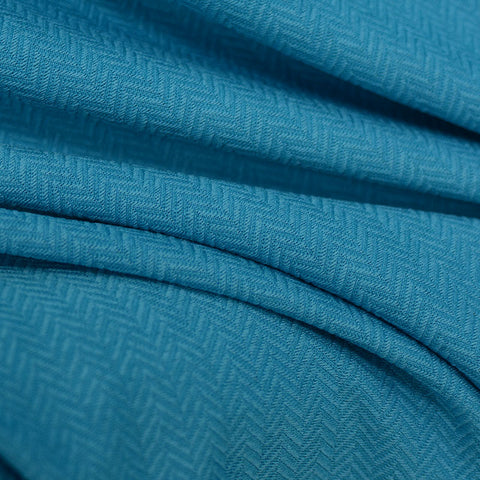 Teal Herringbone Jersey Knit, Polyester