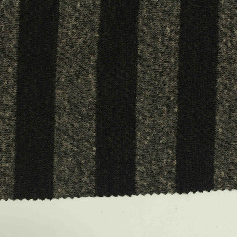 Heathered Grey Vertical-Stripe Chunky Knit, Poly-Cotton