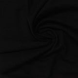 Polyester Stretch Chunky Knit Fabric, 220 gsm, 160 cm — Black — photo 3