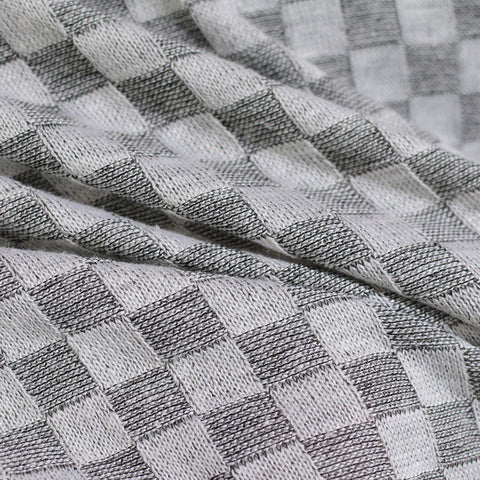 Grey Check Chunky Knit, Polyester