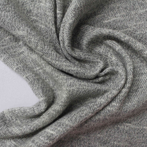 Heather Grey Marl Chunky Knit, Cotton-Poly