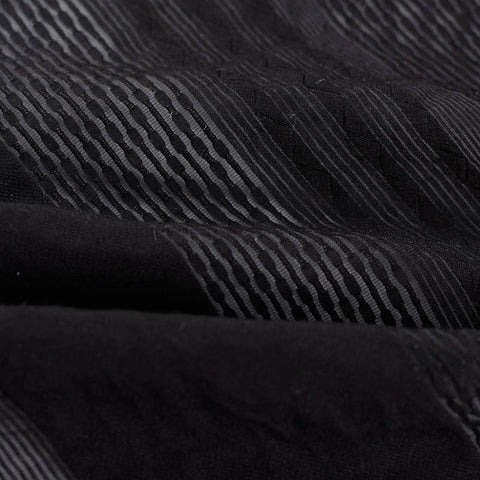 Striped Viscose Nylon Woven Fabric, 79 gsm, 138 cm — Black