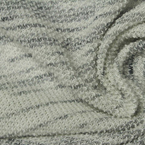 Dark Grey Marl French Terry, Poly-Cotton, 140 gsm