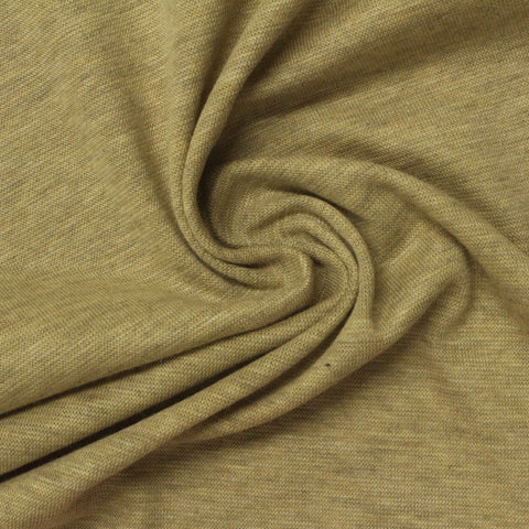 Polyester Viscose Stretch Rib Knit Fabric, 200 gsm, 158 cm — Khaki