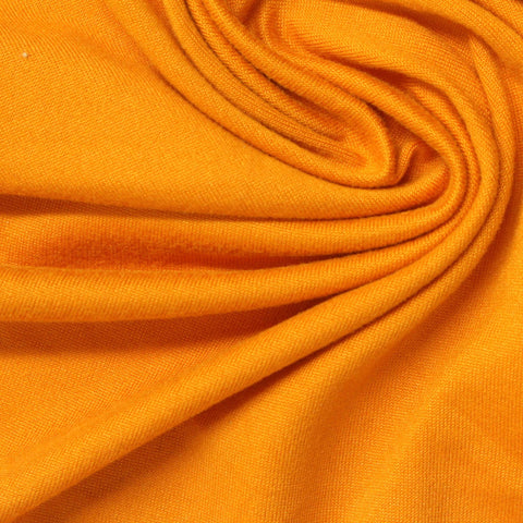 Brushed Polyester Stretch Milk Silk Knit Fabric, 170 gsm, 160 cm — Orange