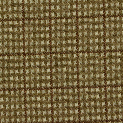 Plaid Polyester Viscose Stretch Ponte Knit Fabric, 300 gsm, 160 cm — Khaki, ref EF-227530
