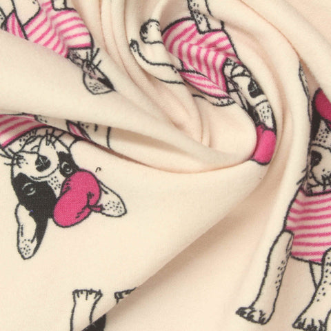 Animal Print Polyester Stretch Milk Silk Knit Fabric, 190 gsm, 160 cm — Beige