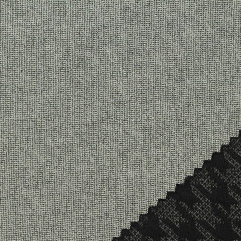 Black Houndstooth Knit, Polyester, 300 gsm