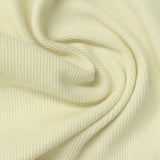 Cotton Polyester Stretch Rib Knit Fabric, 380 gsm, 130 cm — Khaki — photo 3