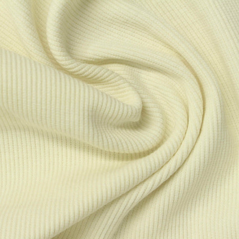 Cotton Polyester Stretch Rib Knit Fabric, 380 gsm, 130 cm — Khaki, ref EF-275358