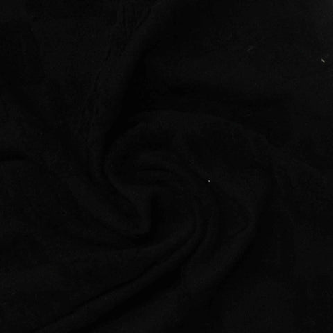 Jacquard Cotton Polyester Knit Fabric, 280 gsm, 140 cm — Black