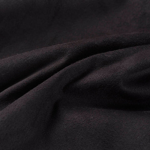 Polyester Stretch Faux Suede Fabric, 320 gsm, 150 cm — Black, ref EF-10855