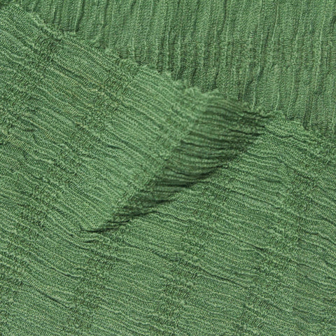 Polyester Stretch Crepe Fabric, 160 gsm, 154 cm — Green