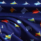 Printed Polyester Stretch Jersey Knit Fabric, 150 gsm, 150 cm — Navy — photo 3