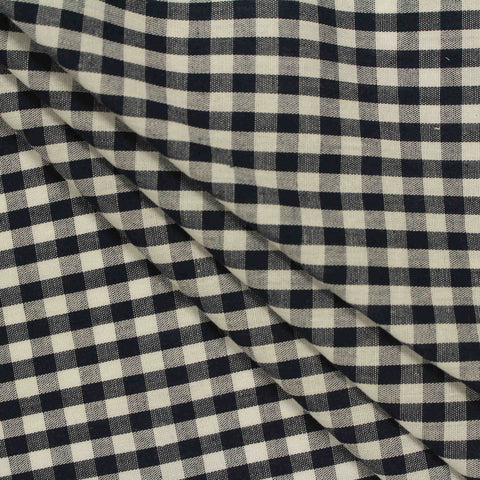 Black Check Woven, Cotton, 110 gsm, 145 cm, ref EF-206207