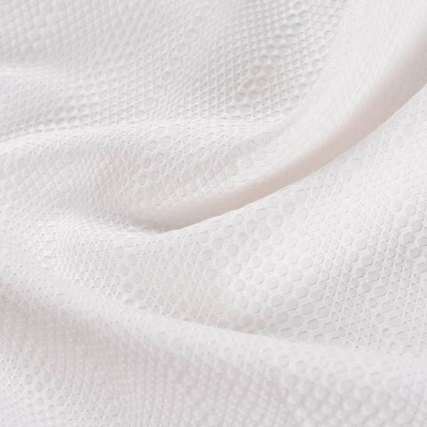 White Geometric-Hexagon Jacquard, Cotton