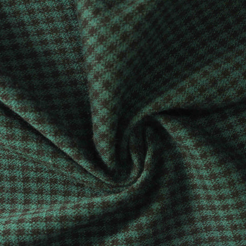 Dark Green Houndstooth Jacquard, Polyester, 280 gsm