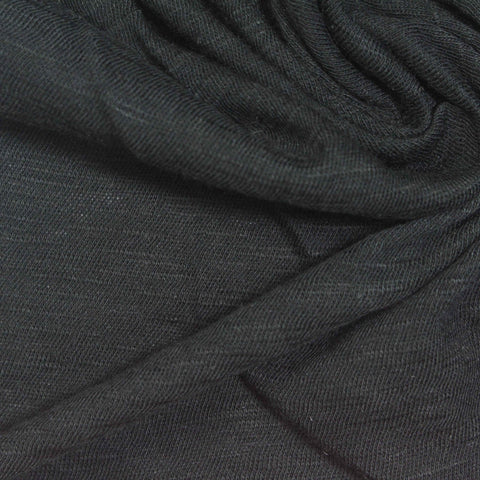 Slub Cotton Modal Jersey Knit Fabric, 130 gsm, 165 cm — Grey
