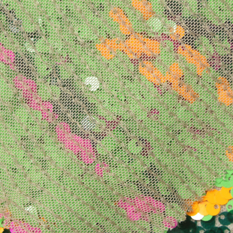 Lime Sequins Knit, Polyester, 130 cm, ref EF-243203